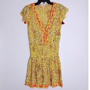 Poupette St Barth Yellow Floral Mini Dress